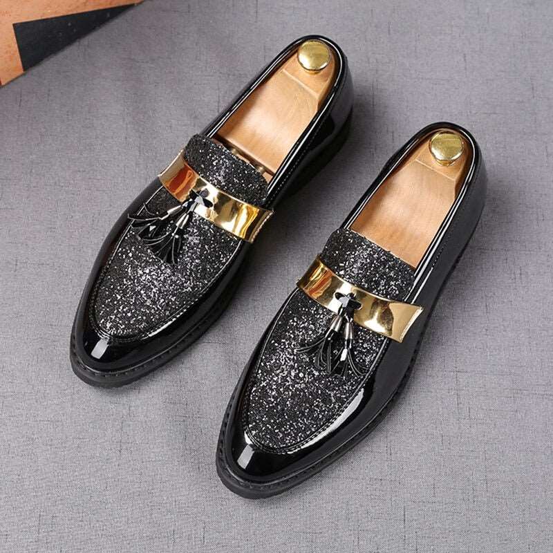 Sequin Tassel Moccasin Men - JACKMARC.COM