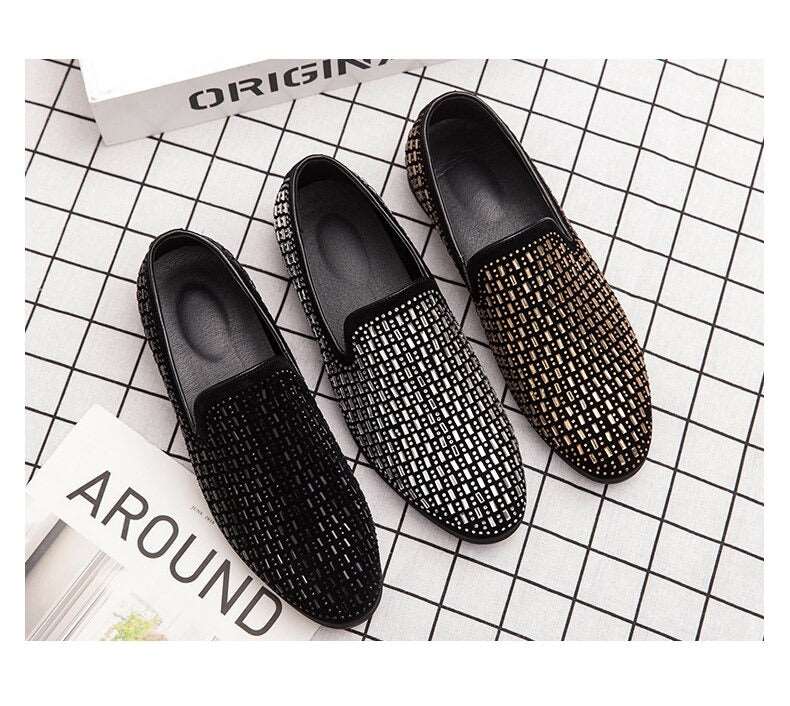 Shining Rhinestone Moccasins - JACKMARC.COM