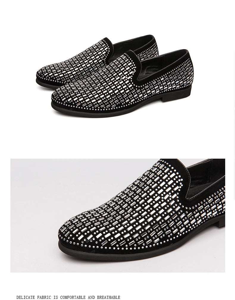 Shining Rhinestone Moccasins - JACKMARC.COM