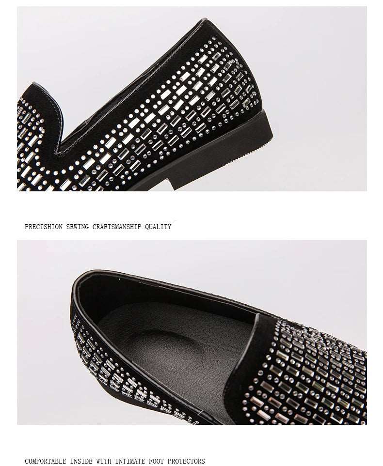 Shining Rhinestone Moccasins - JACKMARC.COM