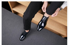 Load image into Gallery viewer, Shiny Black Antiwrinkle Shoes - JACKMARC.COM
