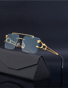 Steampunk Retro Rimless Sunglasses - JACKMARC.COM