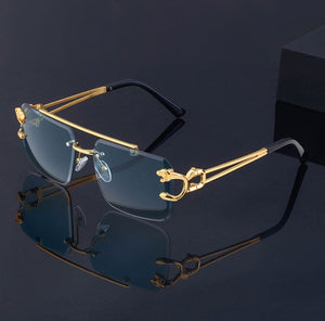 Steampunk Retro Rimless Sunglasses - JACKMARC.COM