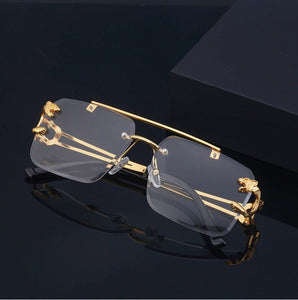 Steampunk Retro Rimless Sunglasses - JACKMARC.COM