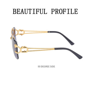 Steampunk Retro Rimless Sunglasses - JACKMARC.COM