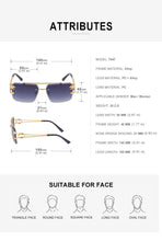 Load image into Gallery viewer, Steampunk Retro Rimless Sunglasses - JACKMARC.COM
