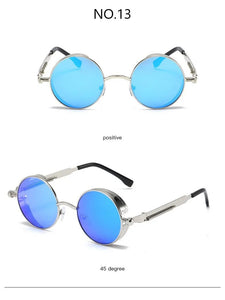 Steampunk Round Metal Sunglasses - JACKMARC.COM