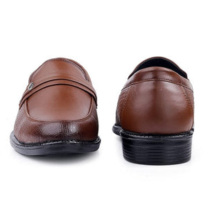 Stylish Loafer Brown Leather Shoes - JACKMARC.COM