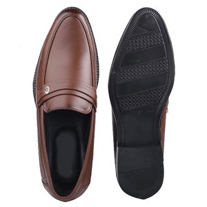 Stylish Loafer Brown Leather Shoes - JACKMARC.COM