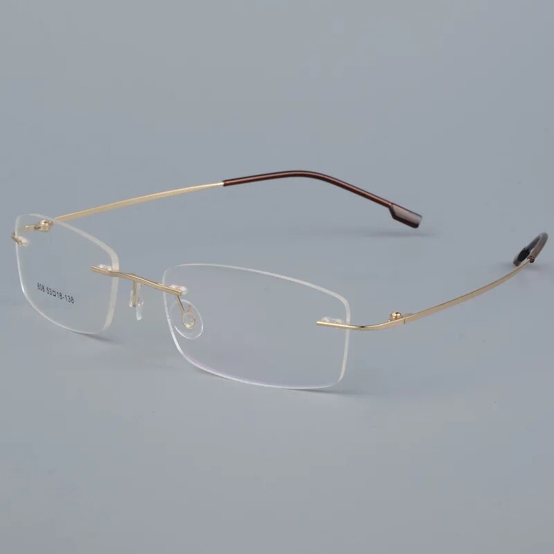 Titanium Alloy Rimless Glasses Frame for Men - JACKMARC.COM