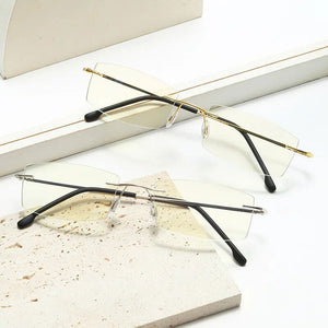 Titanium Alloy Rimless Glasses Frame for Men - JACKMARC.COM