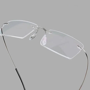 Titanium Alloy Rimless Glasses Frame for Men - JACKMARC.COM