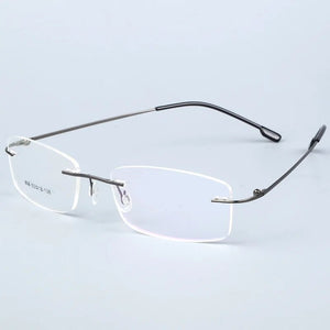 Titanium Alloy Rimless Glasses Frame for Men - JACKMARC.COM