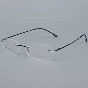 Titanium Alloy Rimless Glasses Frame for Men - JACKMARC.COM