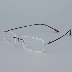 Titanium Alloy Rimless Glasses Frame for Men - JACKMARC.COM