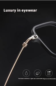 Titanium Men Eyeglasses Square Glasses Frame - JACKMARC.COM