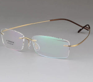 Titanium Unisex Rimless Optical Frame - Model 8007 - JACKMARC.COM