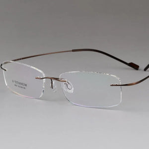 Titanium Unisex Rimless Optical Frame - Model 8007 - JACKMARC.COM