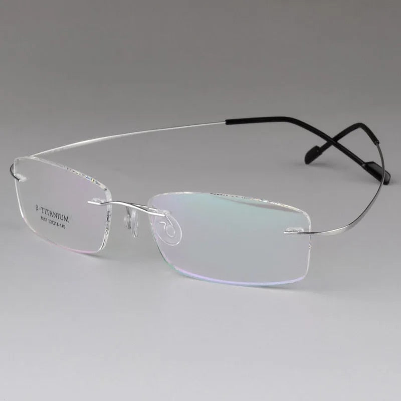 Titanium Unisex Rimless Optical Frame - Model 8007 - JACKMARC.COM