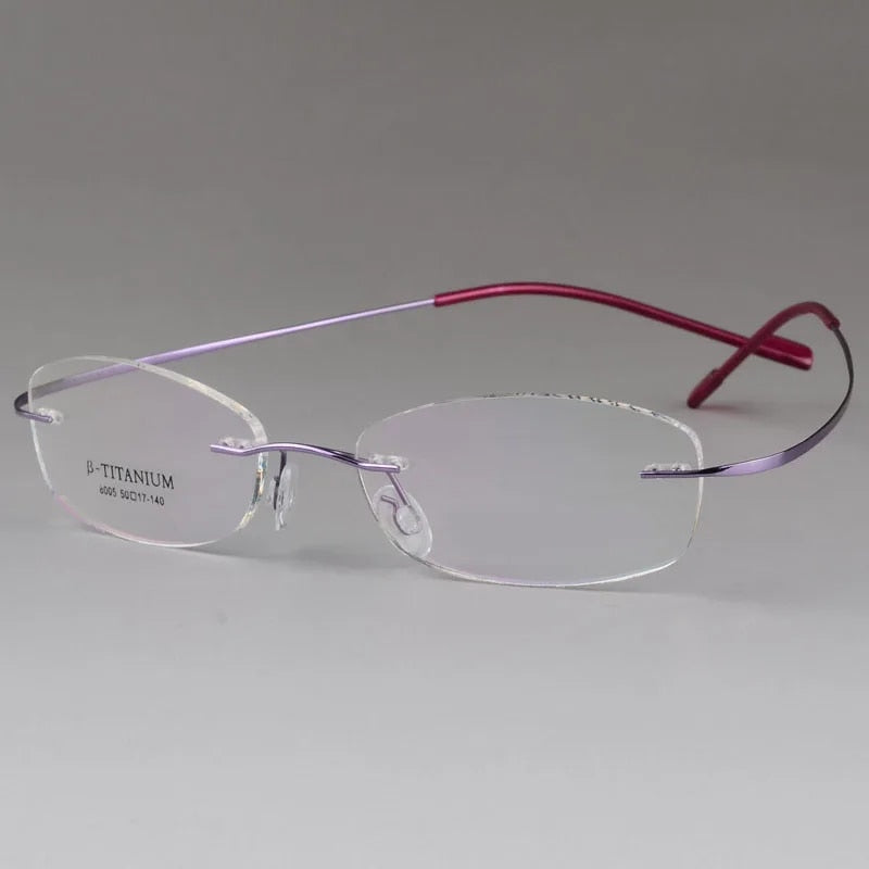Titanium Unisex Rimless Optical Frame - Model 8007 - JACKMARC.COM
