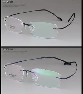 Titanium Unisex Rimless Optical Frame - Model 8007 - JACKMARC.COM