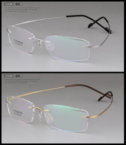 Titanium Unisex Rimless Optical Frame - Model 8007 - JACKMARC.COM