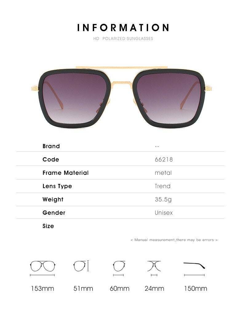 Tony Stark Robert Downey Men Women Sunglasses-JM - JACKMARC.COM