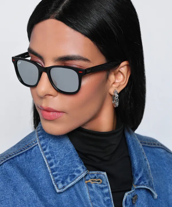 Silver Wayfarer Glasses