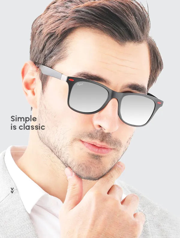 Silver Wayfarer Glasses