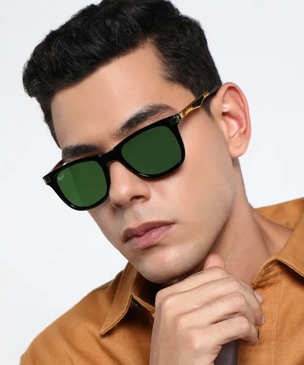 Unisex Wayfarer Green Sunglass