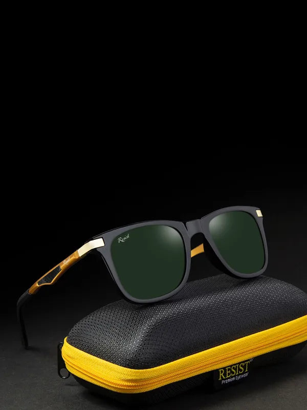 Unisex Wayfarer Green Sunglass