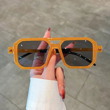 Load image into Gallery viewer, Vintage Double Bridge Sunglasses - Unisex Fashion Square Gradient Sun Glasses - JACKMARC.COM
