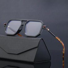 Load image into Gallery viewer, Vintage Double Bridge Sunglasses - Unisex Fashion Square Gradient Sun Glasses - JACKMARC.COM
