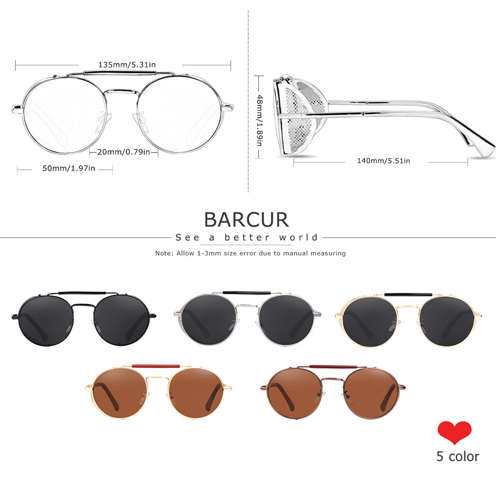 Vintage Retro Cap Steampunk Sunglasses - JACKMARC.COM