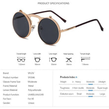 Load image into Gallery viewer, Vintage Retro Round Steampunk Flip Up Sunglasses - JACKMARC.COM
