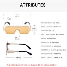 Load image into Gallery viewer, Vintage Steampunk Flat Top Square Sunglasses - JACKMARC.COM
