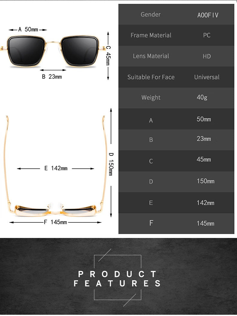Vintage Steampunk Men Sunglasses 