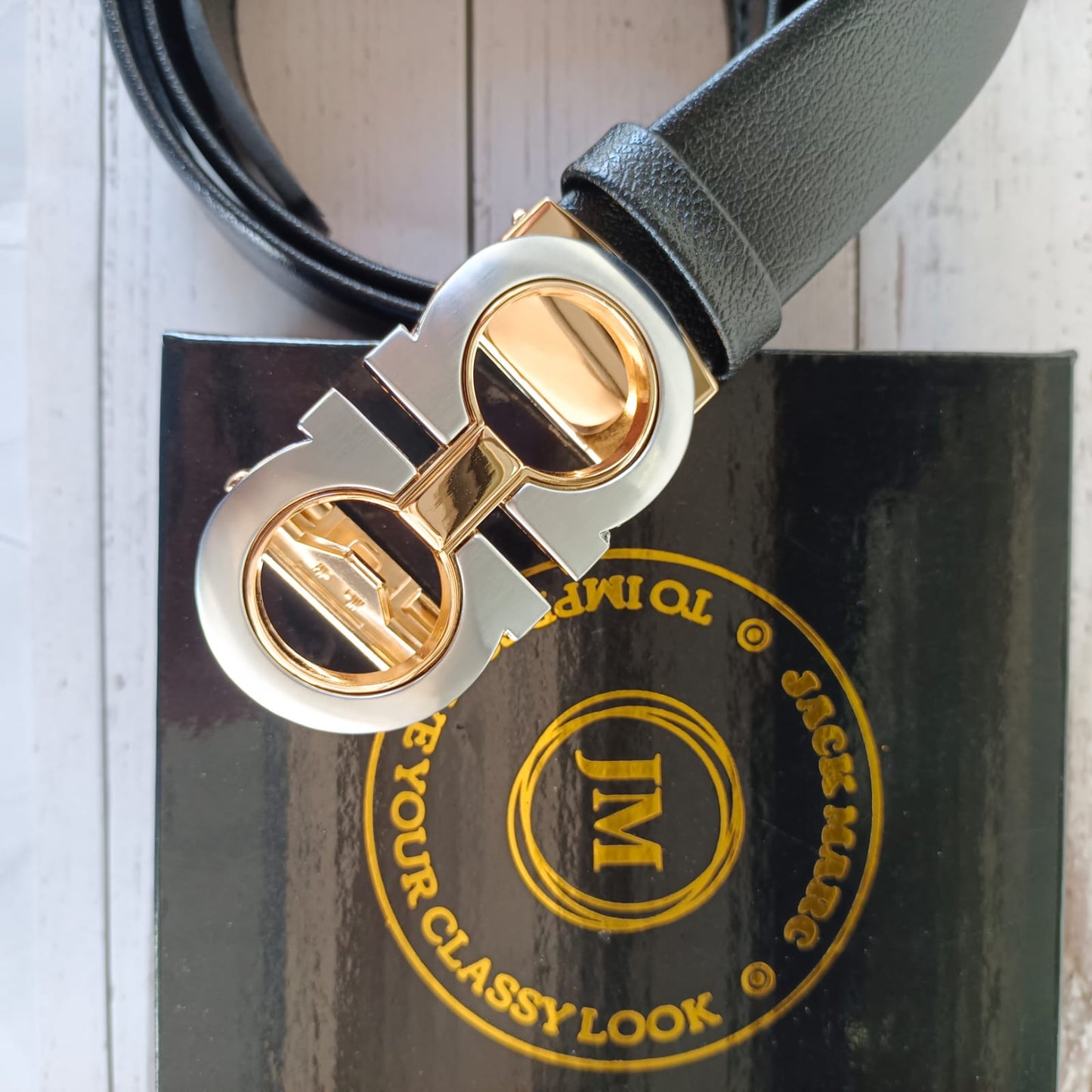 Men's Luxury Belt 8-shaped Buckle Personality Fashion Automatic Buckle Belt - Jack Marc
