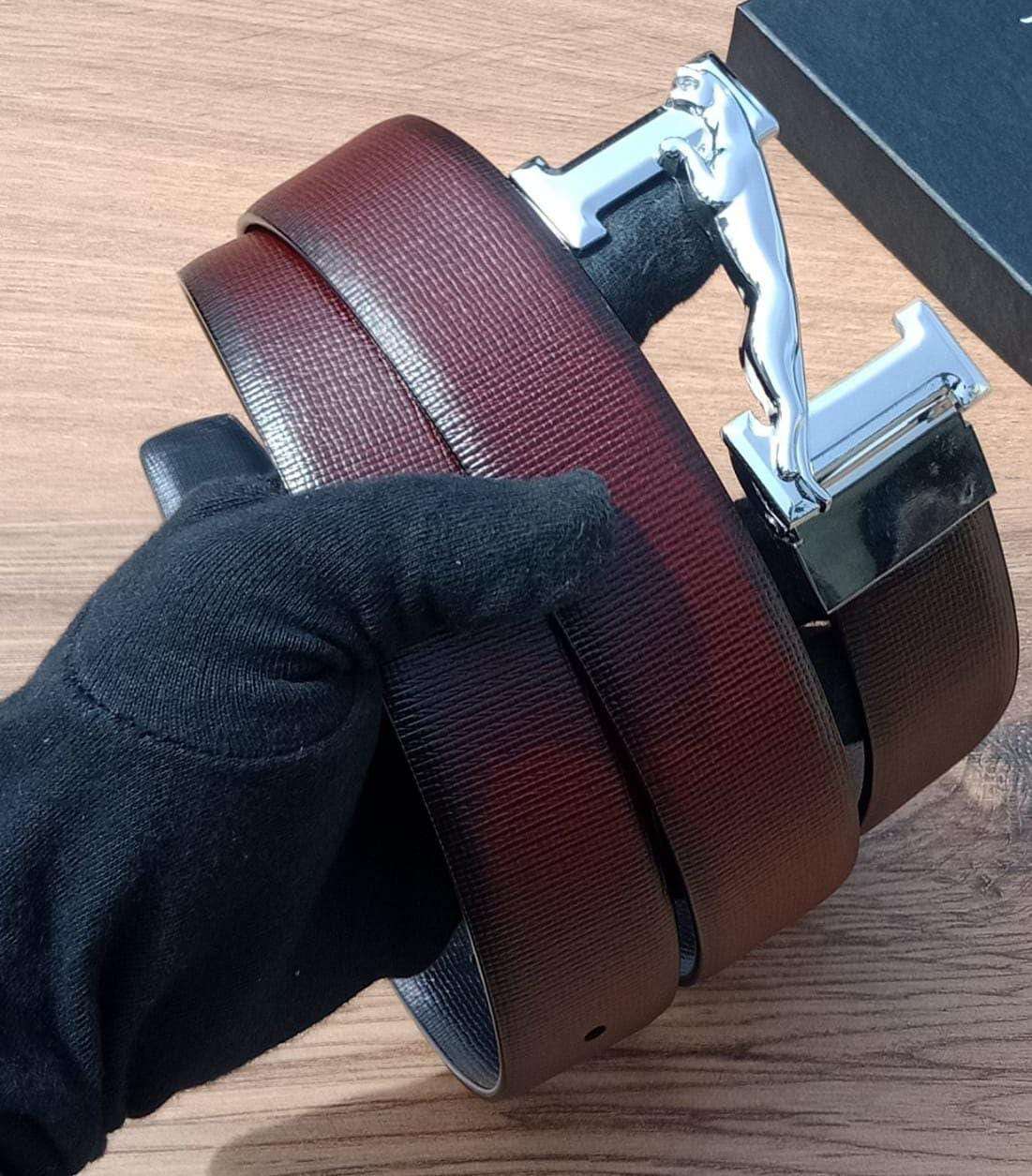 Buy Jaguar Designer Reversible Buckle Leather Belt For Men-Jackmarc.com