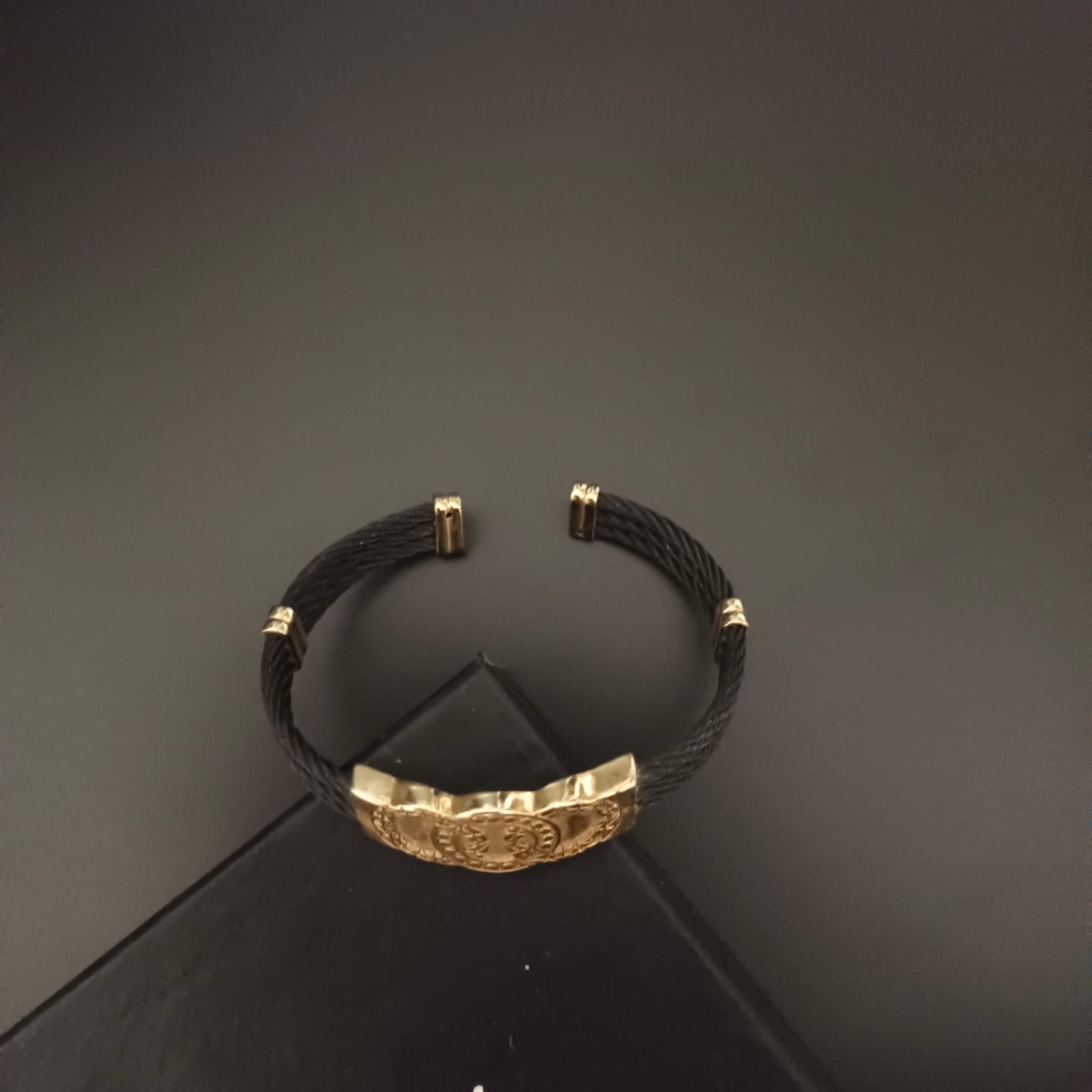 New Gold Black Kada Bracelet For Men and Women-Jack Marc