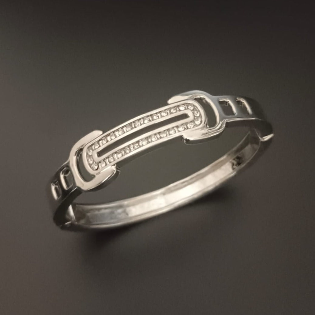 New Silver diamond Finish Bracelet For Men-Jack Marc