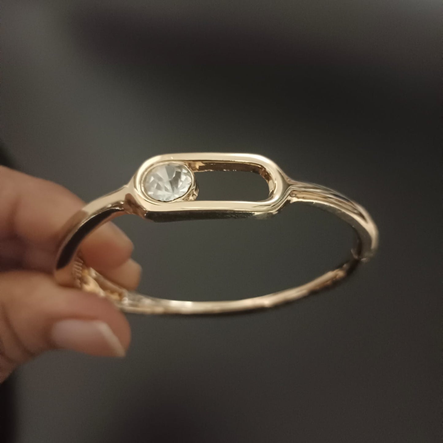 New Round Design Diamond Gold Kada Bracelet For Women-Jack Marc