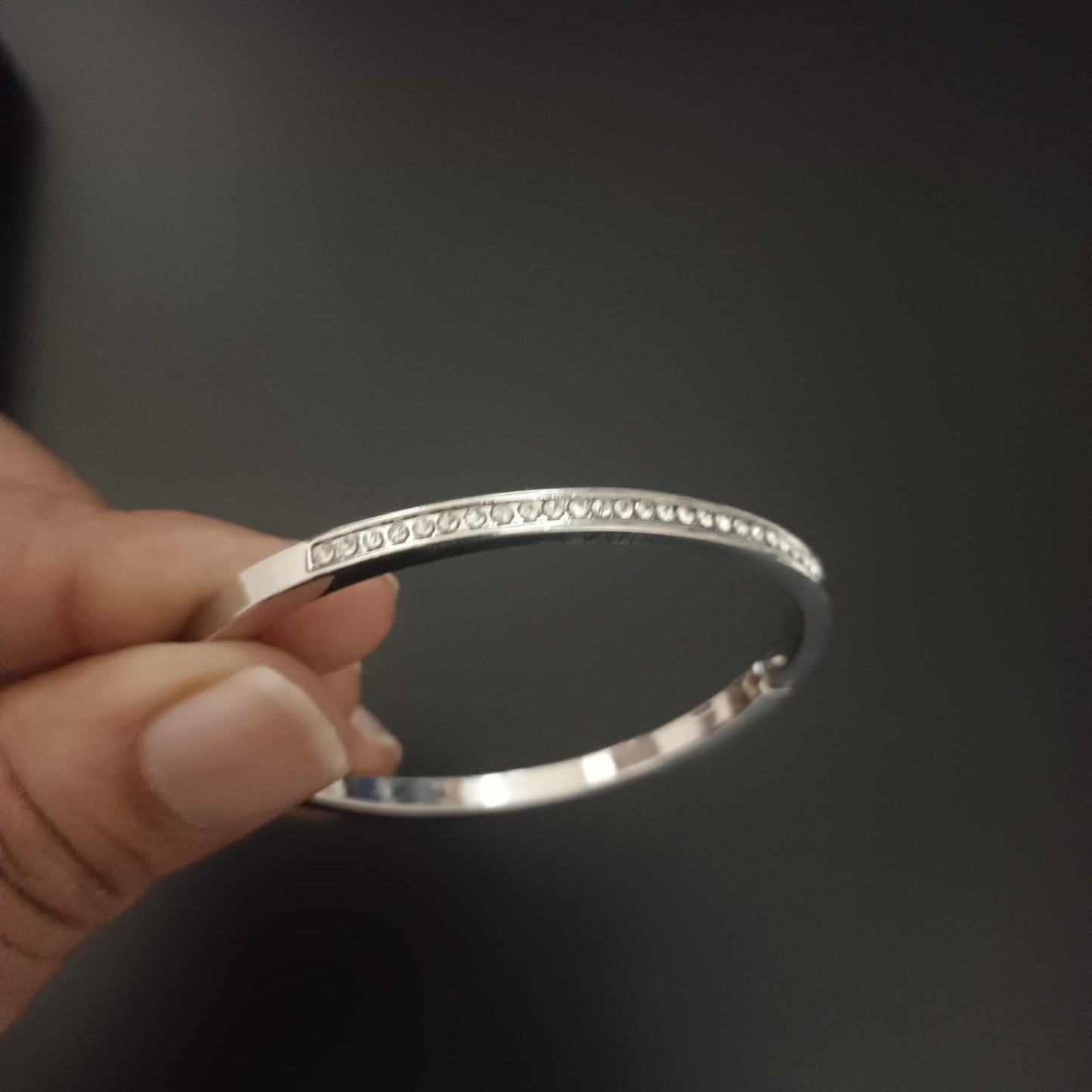 New Diamond Silver Bangle Design Kada Bracelet For Women and Girl-Jack Marc