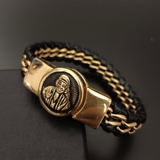 New Sai Baba Devotional Gold Bracelet For Men-Jack Marc
