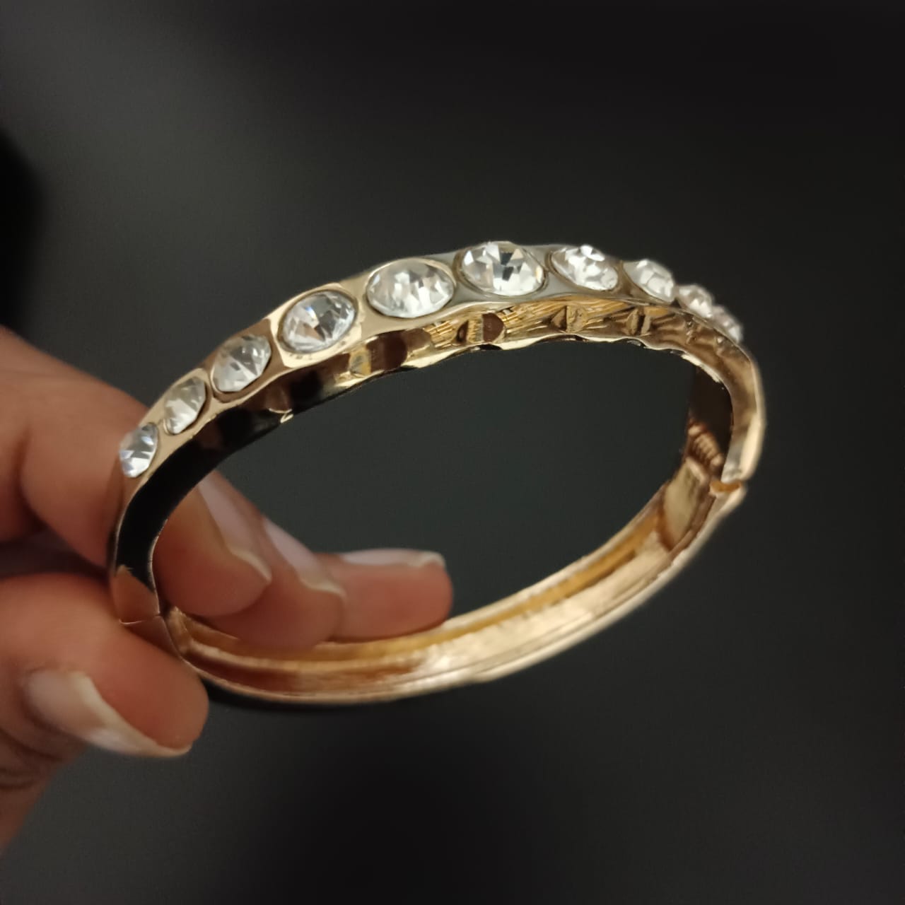 New Round Diamond Design Golden Bracelet For Women and Girl-Jack Marc