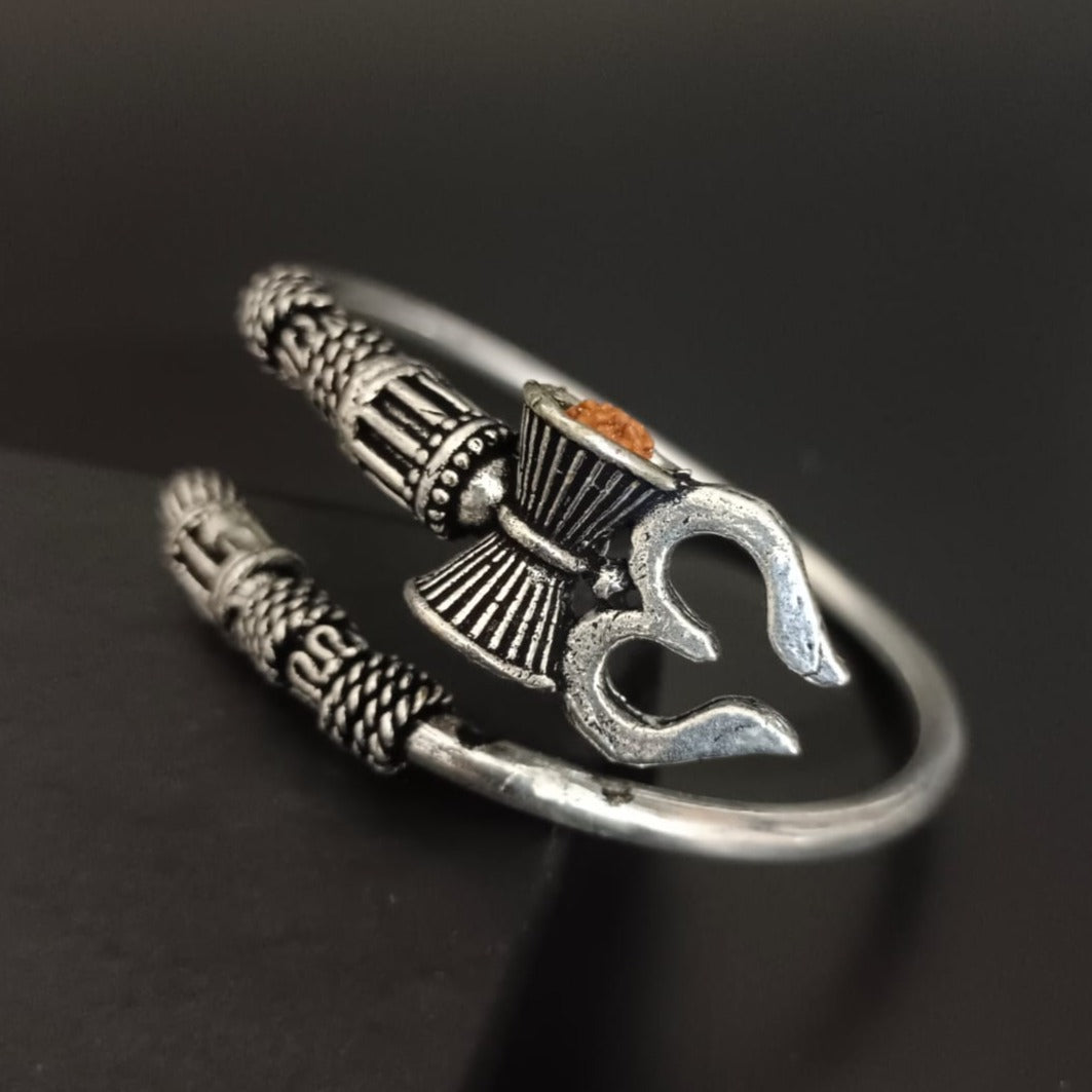 New Trishul Devotional Silver Bracelet For Men and Women-Jack Marc
