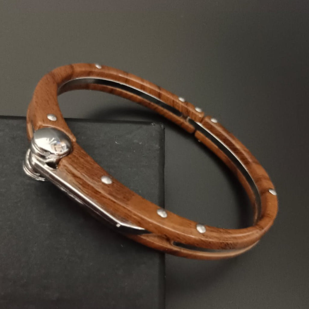 New Wooden design Handcuff Bracelet For Men-Jack Marc