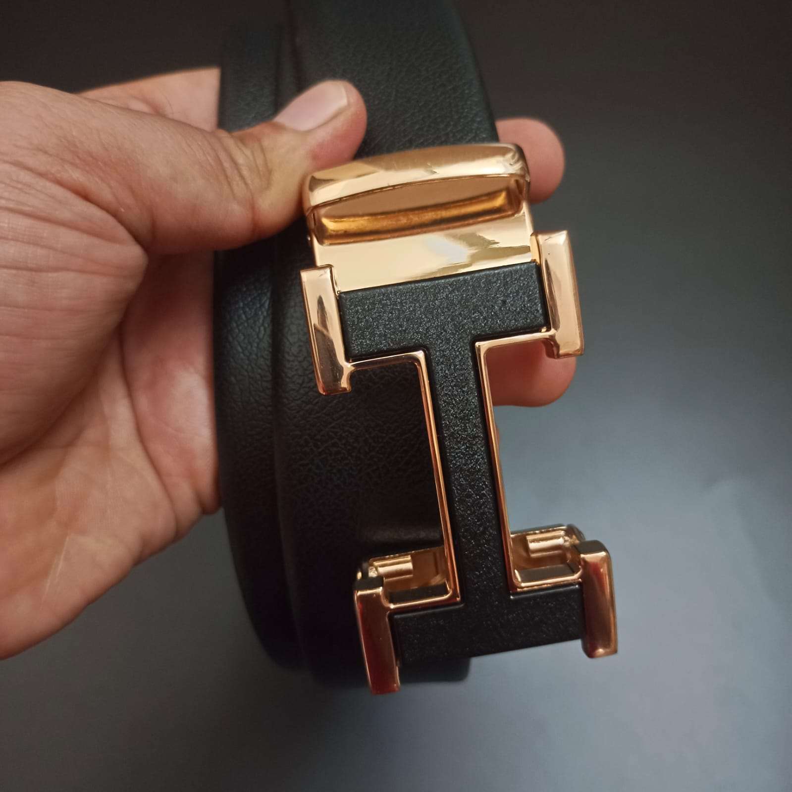 Buy H Pattern Designer Leather Strap Belt For Men's-Jack marc