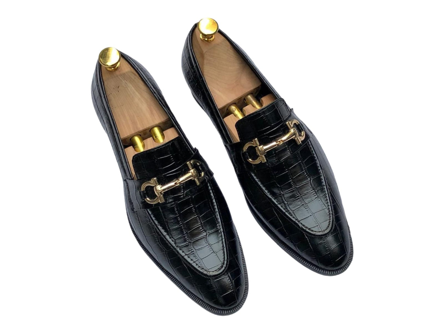Buy New Black Croco Design Semi formal loafers for Men with Durable sole-Jack Marc