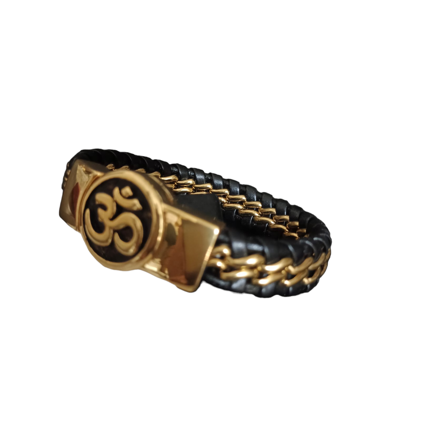 Jack Marc New OM Devotional Gold Bracelet For Men